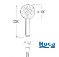 TELEDUCHA con SOPORTE y FLEXO 170cm STELLA 100 ROCA